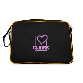 Gift for Claire - Retro Bag - black/gold - Back