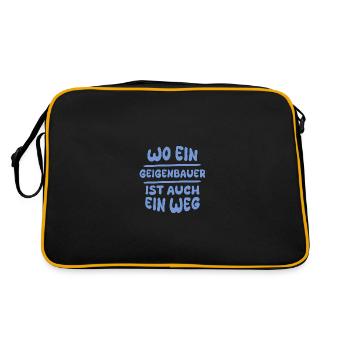 Gift for violin makers - Retro Bag - black/gold - Back