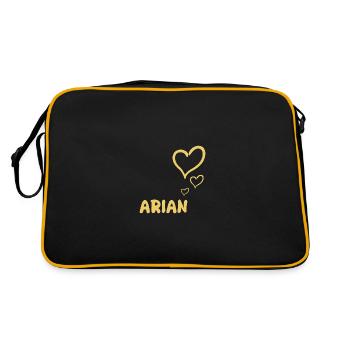 Prénom Arian - Sac Retro - noir/or - Dos