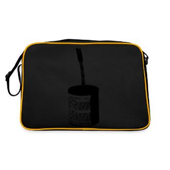 Delova Rana Blitzknaller Blitzknallsatz Feuerwerk - Retro Tasche - Schwarz/Gold - Hinten