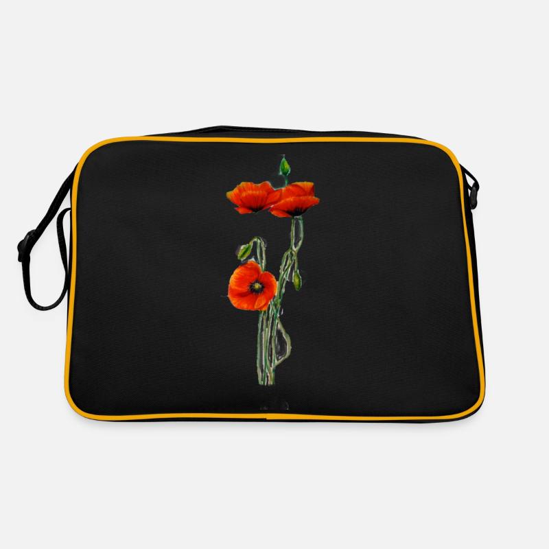 mohnblume Retro Tasche