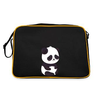 Nope Not Today - Cute Panda - Sac Retro - noir/or - Dos