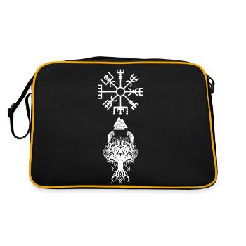 Yggdrasil - Retro Tasche - Schwarz/Gold - Hinten