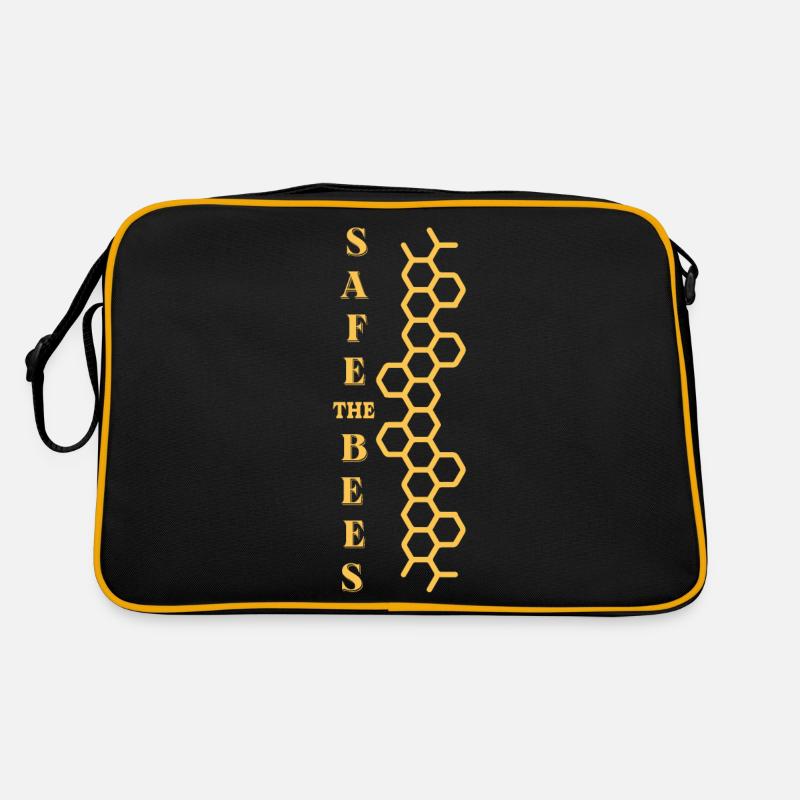 Save the bees - honeycomb pattern Retro Bag