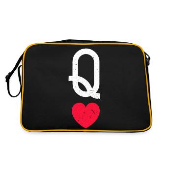 Joueur de cartes Reine de cœur - Sac Retro - noir/or - Dos