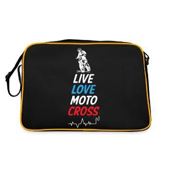 Amour en direct Motocross - Sac Retro - noir/or - Dos