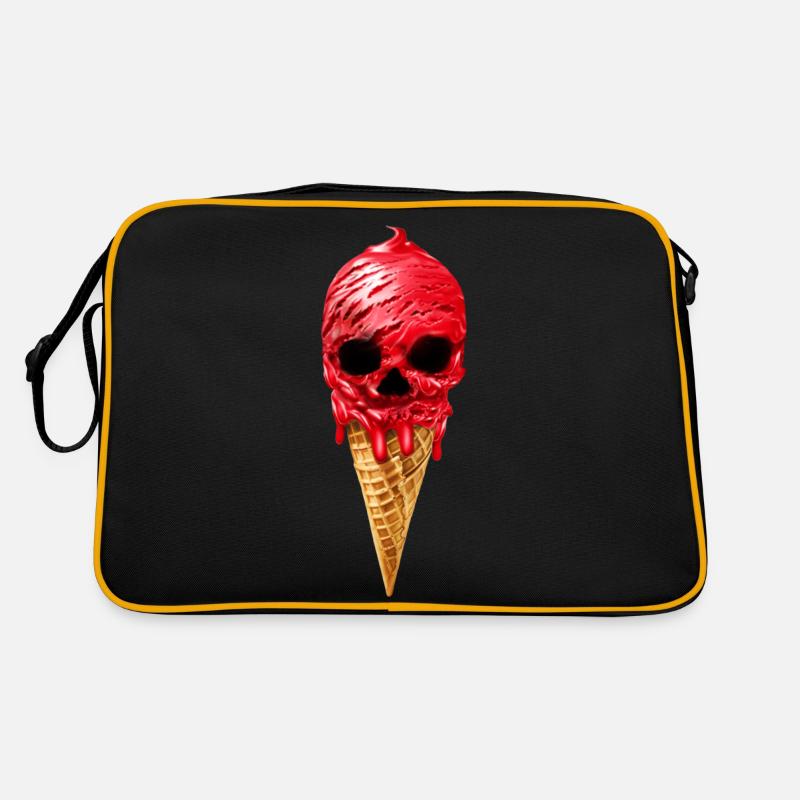 Skull Skull Dessert Eiswaffel Retro Tasche
