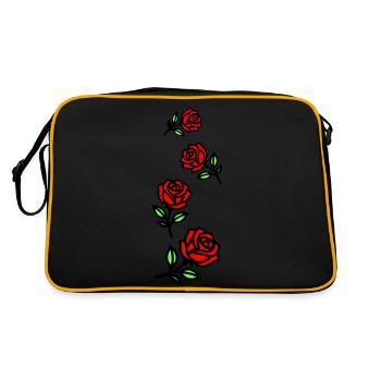 Roses Fleurs - Sac Retro - noir/or - Dos