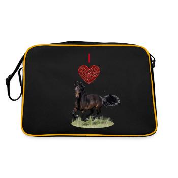 I love horses - I love horses - Retro Bag - black/gold - Back