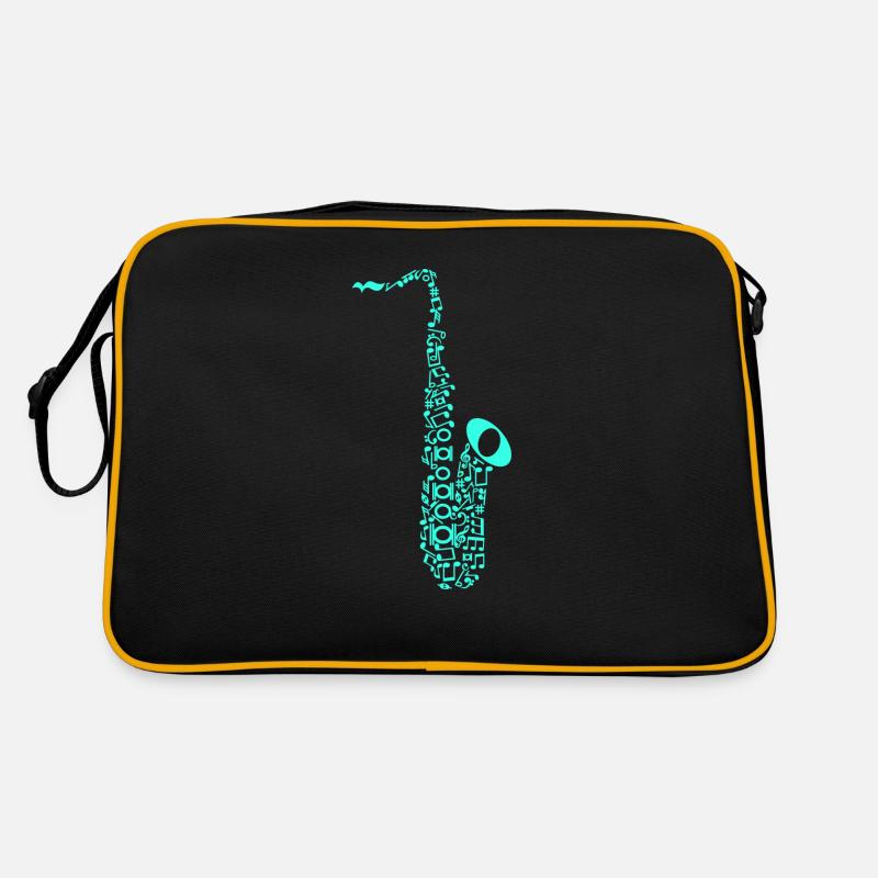 Saxophone saxophone composé de notes cadeaux Sac Retro