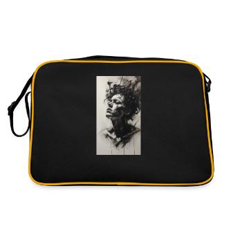 Dessin de charbon de l’émotion - Sac Retro - noir/or - Dos