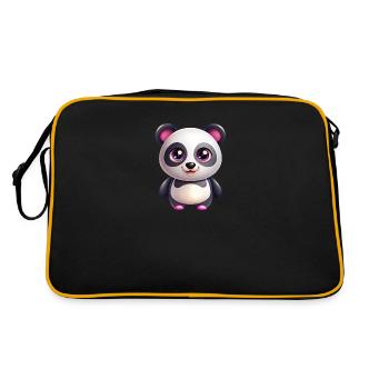 Kawaii Panda - Sac Retro - noir/or - Dos