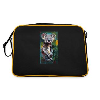 Koala Art Comic Kunst Wildlife - Retro Bag - black/gold - Back