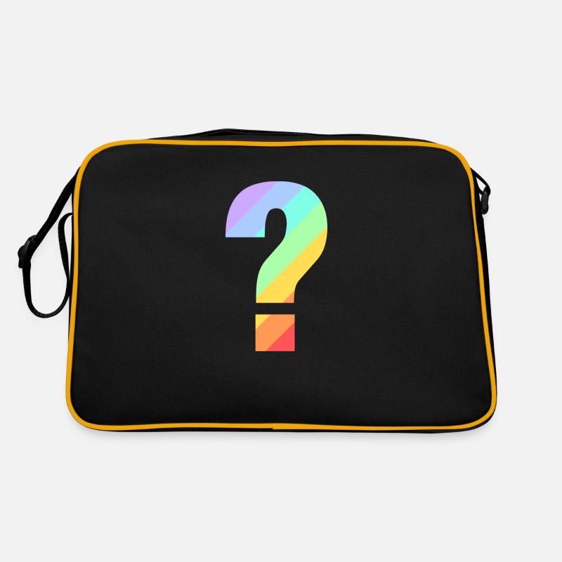 Rainbow question mark Retro Bag