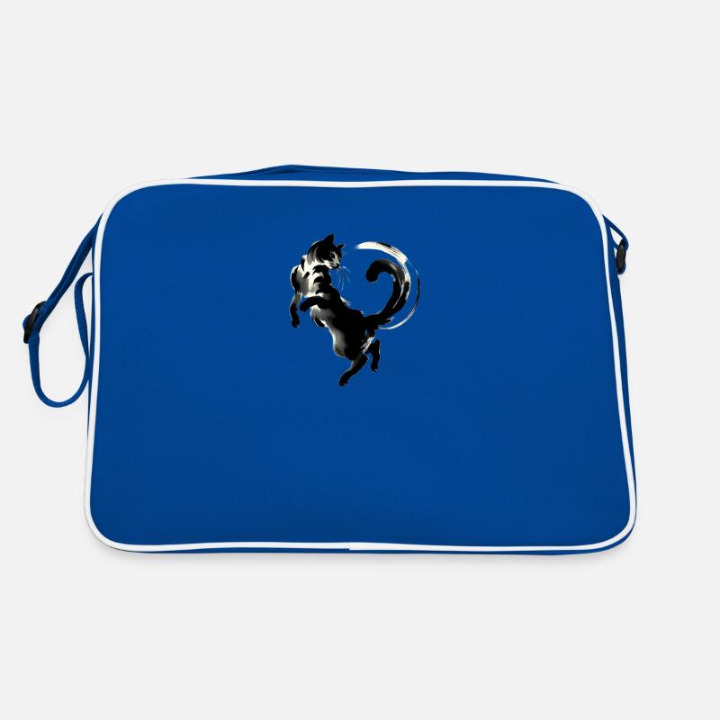 Whimsical, elegant cat graphics - Purrfectly Cra Retro Bag