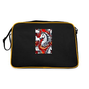 White Animals Unicorn - Retro Bag - black/gold - Back