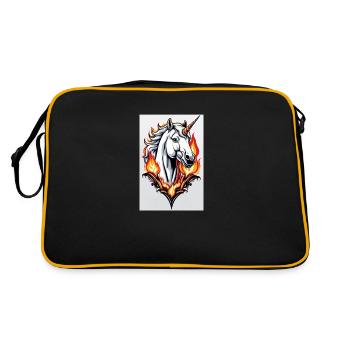 White Animals Unicorn - Retro Bag - black/gold - Back