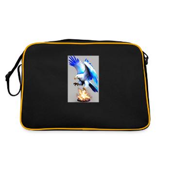 White Animals Eagle - Retro Bag - black/gold - Back