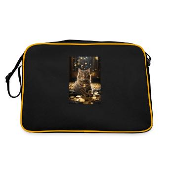 beautiful cat - Sac Retro - noir/or - Dos