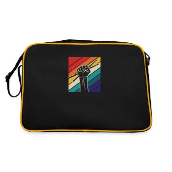 Batterie, Tambour, Musique, Instrument - Sac Retro - noir/or - Dos