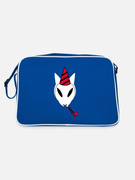 Partykuroeil - Retro Tasche - Blau/Weiß - Hinten