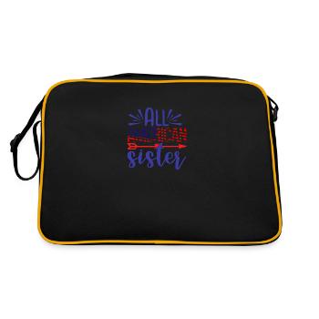 All American Sister - Sac Retro - noir/or - Dos