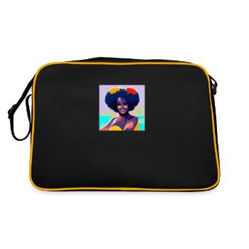Beautiful Afro girl in bikini - Retro Bag - black/gold - Back