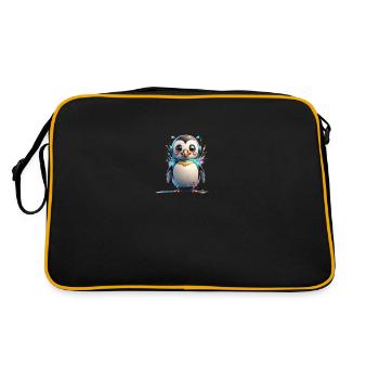 Robot Penguin - Retro Bag - black/gold - Back