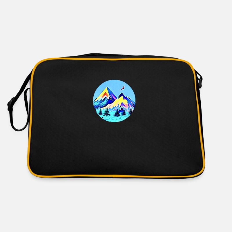 Lonely Eagle - Retro Tasche - Schwarz/Gold