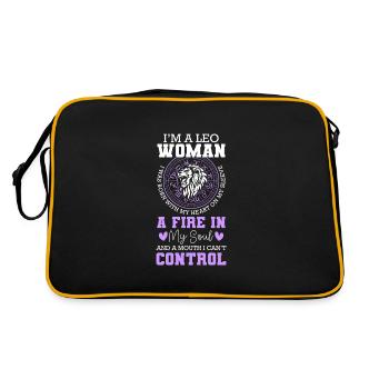 Horoskop Sternbild Geburtsmonat - Retro Tasche - Schwarz/Gold - Hinten
