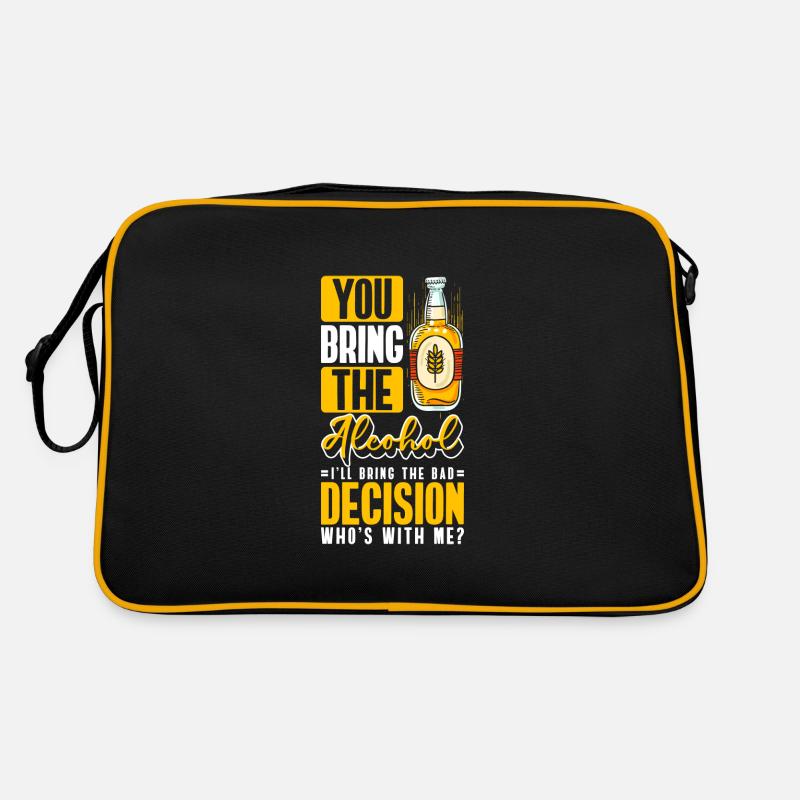 Alcoholic Alcohol Excess Drinker Pub Retro Bag