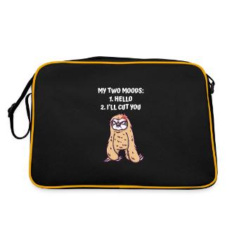 My two moods hello and sick you sarkast - Retro Bag - black/gold - Back