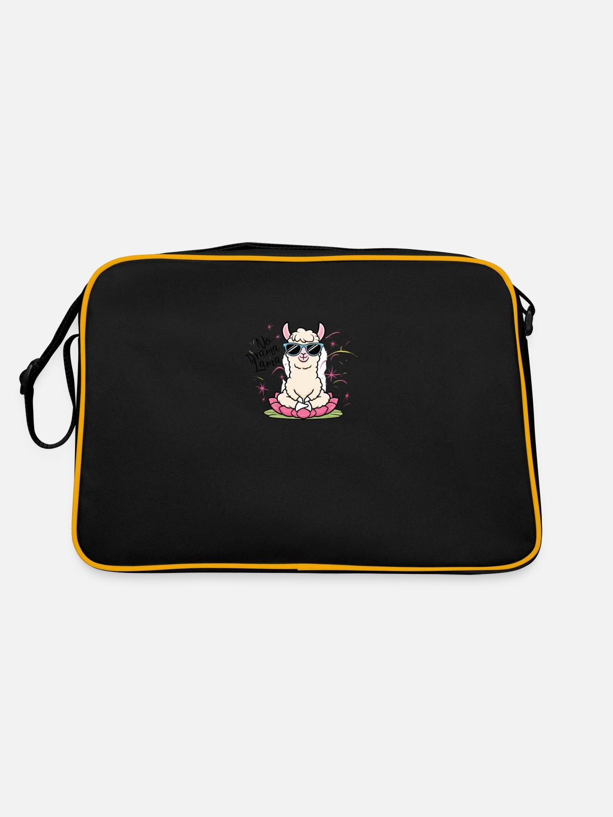 Pas de drame Lama - Sac Retro - noir/or - Dos
