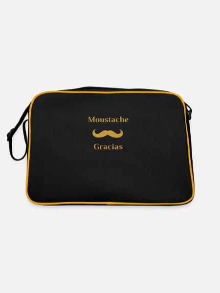 Moustache Gracias - Sac Retro - noir/or