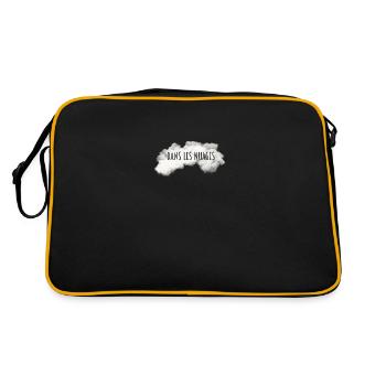 Dans les nuages - pour les rêveurs - Sac Retro - noir/or - Dos