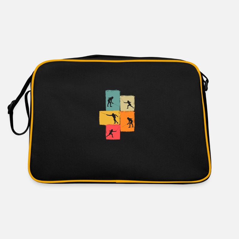 Fechter Fechten - Retro Tasche - Schwarz/Gold