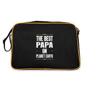 Best Dad Quote Dad Father's Day - Retro Bag - black/gold - Back