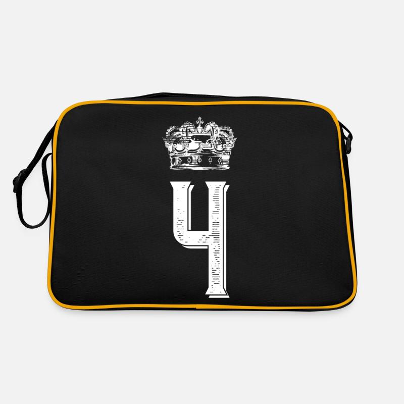 4 Zahl Krone Retro Tasche
