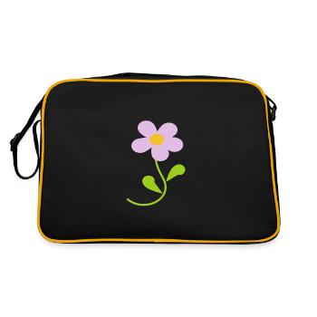 Fleur fleur pastel fleurs fleurs pastel lilas - Sac Retro - noir/or - Dos