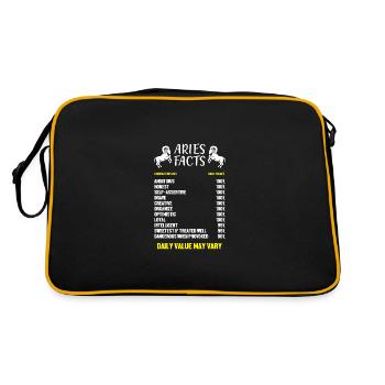 Zodiac sign Aries - Retro Bag - black/gold - Back