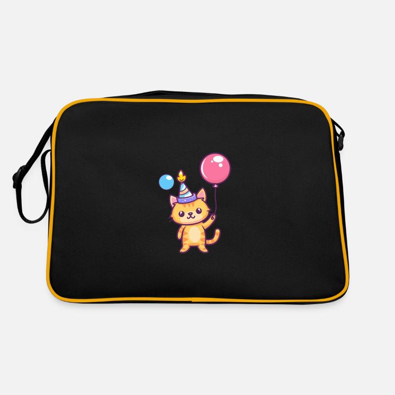 Katze Geburtstag Comic Retro Tasche
