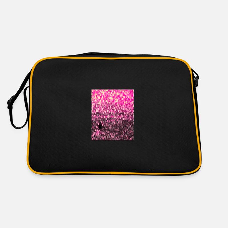 würfel sunset 2 3 - Retro Tasche - Schwarz/Gold