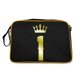 1 Number crown - Retro Bag - black/gold - Back