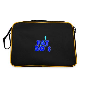 fat 50s blue white - Retro Tasche - Schwarz/Gold - Hinten