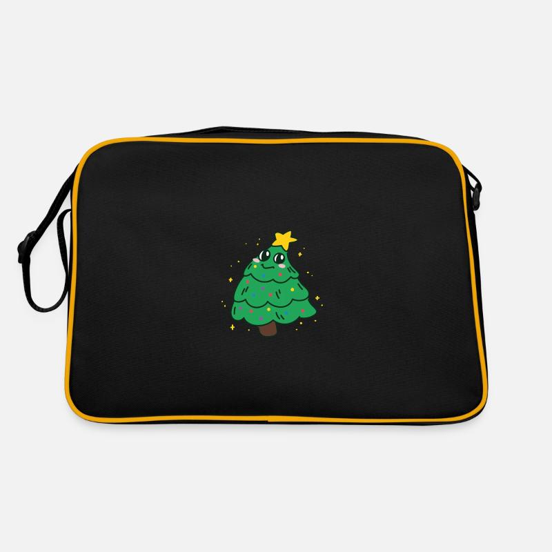 christmas tree - Retro Tasche - Schwarz/Gold