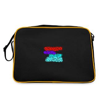 denken nicht illegal rot - Retro Tasche - Schwarz/Gold - Hinten