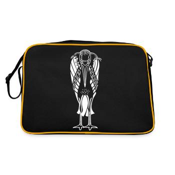 Marabu / Marabou Stork (D, DDP) - Retro Tasche - Schwarz/Gold - Hinten