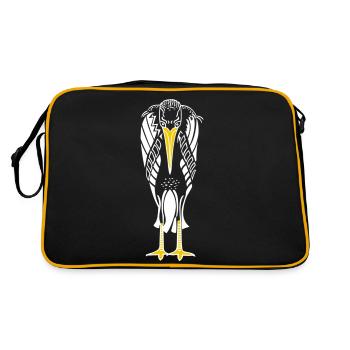 Marabu / Marabou Stork (E, DDP) - Retro Tasche - Schwarz/Gold - Hinten