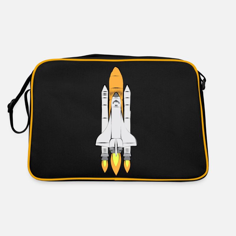 Space Shuttle - Retro Tasche - Schwarz/Gold