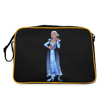 Lilie - Retro Tasche - Schwarz/Gold - Hinten